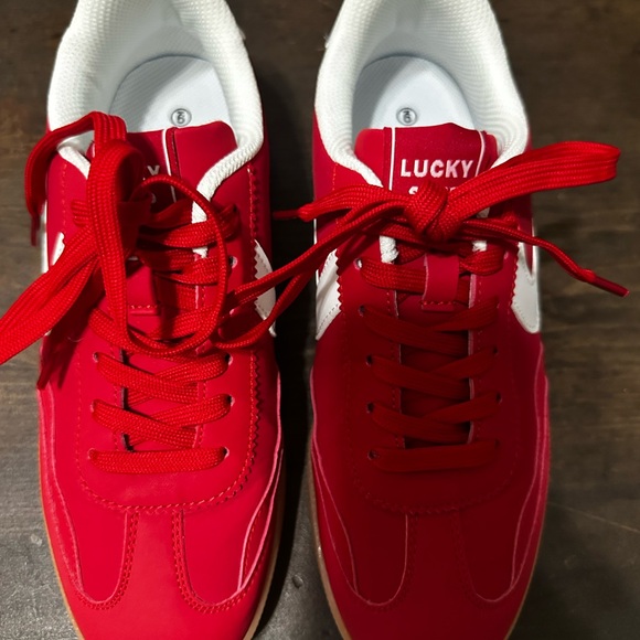 lucky Step Shoes - Lucky Step Brand Red  Sneakers-9